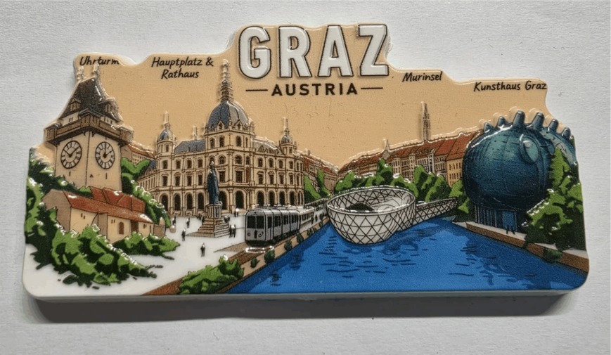 Kühlschrank Magnet gelb Graz